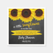 Eine kleine Sonnenblume ist unterwegs! Babyparty Serviette (Vorderseite)
