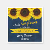 Eine kleine Sonnenblume ist unterwegs! Babyparty Serviette (Vorderseite)