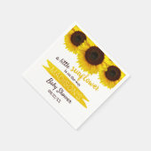Eine kleine Sonnenblume ist unterwegs! Babyparty Serviette (Ecke)