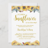 Eine kleine Sonnenblumendusche - Einladung (Vorderseite)