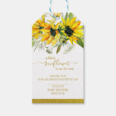 Eine kleine Sonnenblumendusche Geschenkanhänger (Vorderseite)