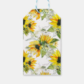 Eine kleine Sonnenblumendusche Geschenkanhänger (Rückseite)