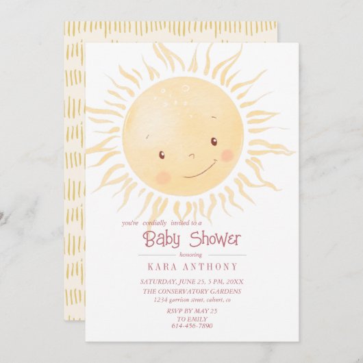 Eine kleine Sonnendusche, die Sie einlädt Einladung (Vorne/Hinten)