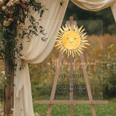 Eine kleine Sonnenstraße mit Babydusche von Boho Acrylschild