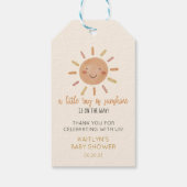 Eine kleine Sonnenstraße mit gelber Sonnendusche Geschenkanhänger (Rückseite)