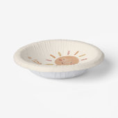 Eine kleine Sonnenstraße mit gelber Sonnendusche Pappteller (Gewinkelt)