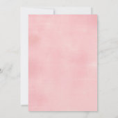 Eine kleine, sonnige Pink Bläserdusche. Einladung (Rückseite)