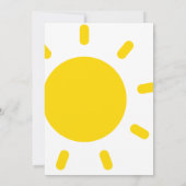 Eine kleine Sonshine ist auf dem Weg zur Einladung (Rückseite)