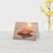 Eine kleine Sparkle Horse Conch Muschel Karte verl (Gelbe Blume)