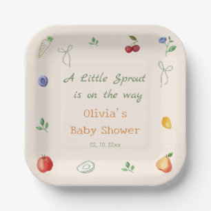 Eine kleine Spross-Baby-Party Pappteller