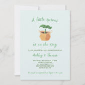 Eine kleine Sprout Garden Pflanze Kinderdusche Einladung (Vorderseite)
