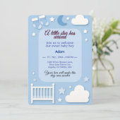 Eine kleine Star Baby Dusche lädt ein Einladung (Stehend Vorderseite)