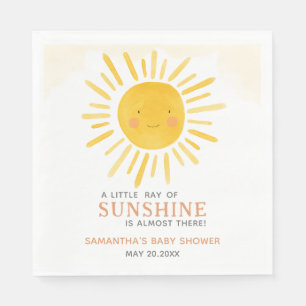 Eine kleine Strahl Sonnenschein Baby Shower Serviette