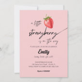 Eine kleine Strawberry Baby Dusche Einladung (Vorderseite)