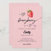 Eine kleine Strawberry Baby Dusche Einladung (Vorne/Hinten)
