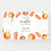 Eine kleine Süsse auf der Way Baby Dusche Orange Banner (Horizontal)