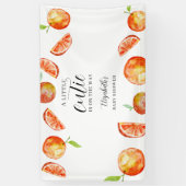 Eine kleine Süsse auf der Way Baby Dusche Orange Banner (Vertikal)