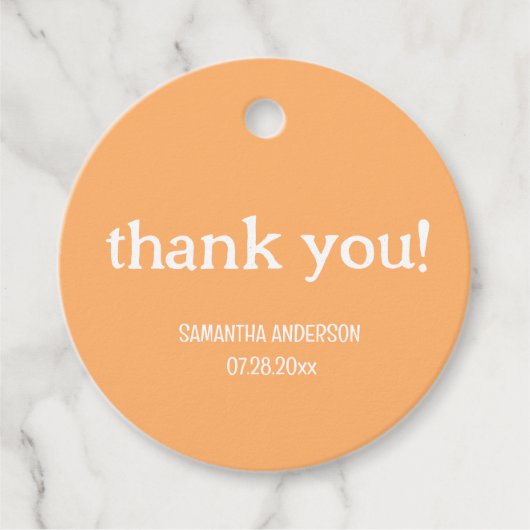 Eine kleine Süsse Babydusche Danke Geschenkanhänger (Vorderseite)