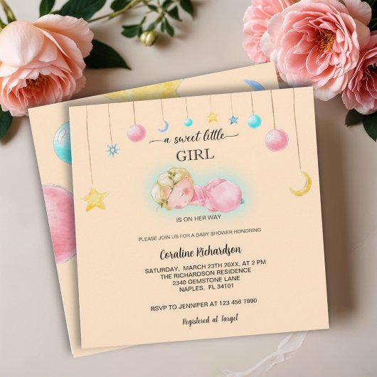 Eine kleine, süße Babydusche Einladung