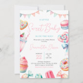 Eine kleine süße Babydusche Einladung (Vorderseite)