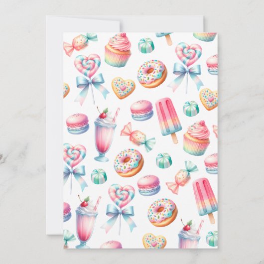 Eine kleine süße Babydusche Einladung (Rückseite)