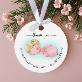 Eine kleine, süße Babydusche Geschenkanhänger