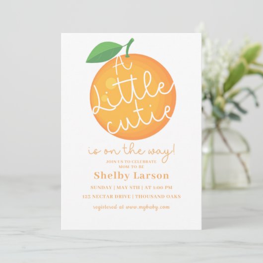Eine kleine Süsse, Babydusche, geschlechtsneutral, Einladung (Stehend Vorderseite)