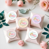 Eine kleine, süße Babydusche Runder Aufkleber