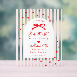 Eine kleine Süße Babyparty-Bogen-Willkommen Acrylschild