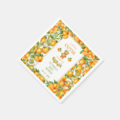 Eine kleine Süsse Bear Orange Babydusche Serviette (Ecke)