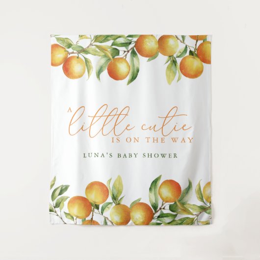 Eine kleine Süsse befindet sich auf dem Weg zur Ki Wandteppich (Vorderseite)