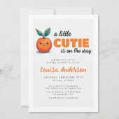 Eine kleine Süsse befindet sich auf der Way Baby D Einladung (Vorderseite)