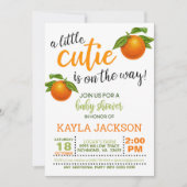 Eine kleine Süsse befindet sich auf der Way Baby D Einladung (Vorderseite)