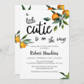 Eine kleine Süsse befindet sich auf der Way Baby D Einladung (Vorne/Hinten)