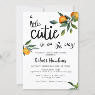 Eine kleine Süsse befindet sich auf der Way Baby D Einladung