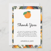 Eine kleine Süsse befindet sich auf der Way Citrus Dankeskarte (Vorderseite)