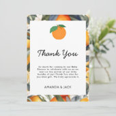 Eine kleine Süsse befindet sich auf der Way Citrus Dankeskarte (Stehend Vorderseite)
