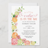 Eine kleine Süsse befindet sich auf der Way Citrus Einladung (Vorderseite)