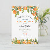 Eine kleine Süsse befindet sich auf der Way Orange Einladung (Stehend Vorderseite)