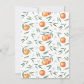 Eine kleine Süsse befindet sich auf der Way Orange Einladung (Rückseite)