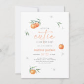 Eine kleine Süsse befindet sich auf der Way Orange Einladung (Vorderseite)