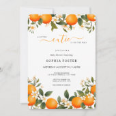 Eine kleine Süsse befindet sich auf der Way Orange Einladung (Vorderseite)