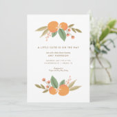 Eine kleine Süsse befindet sich auf der Way Orange Einladung (Stehend Vorderseite)