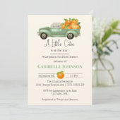 Eine kleine Süsse befindet sich auf der Way Orange Einladung (Stehend Vorderseite)