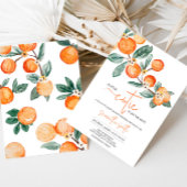 Eine kleine Süsse befindet sich auf der Way Orange Einladung