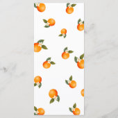 Eine kleine Süsse befindet sich auf der Way Orange Menükarte (Rückseite)