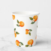 Eine kleine Süsse befindet sich auf der Way Orange Pappbecher (Rechts)