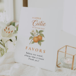 Eine kleine Süsse Citrus Baby Dusche Gefallen Tisc Sockelschild