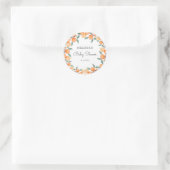 Eine kleine Süsse Citrus Baby Dusche Runder Aufkleber (Tasche)