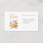 Eine kleine Süsse Citrus Diaper Raffle Baby Dusche Begleitkarte (Vorderseite)